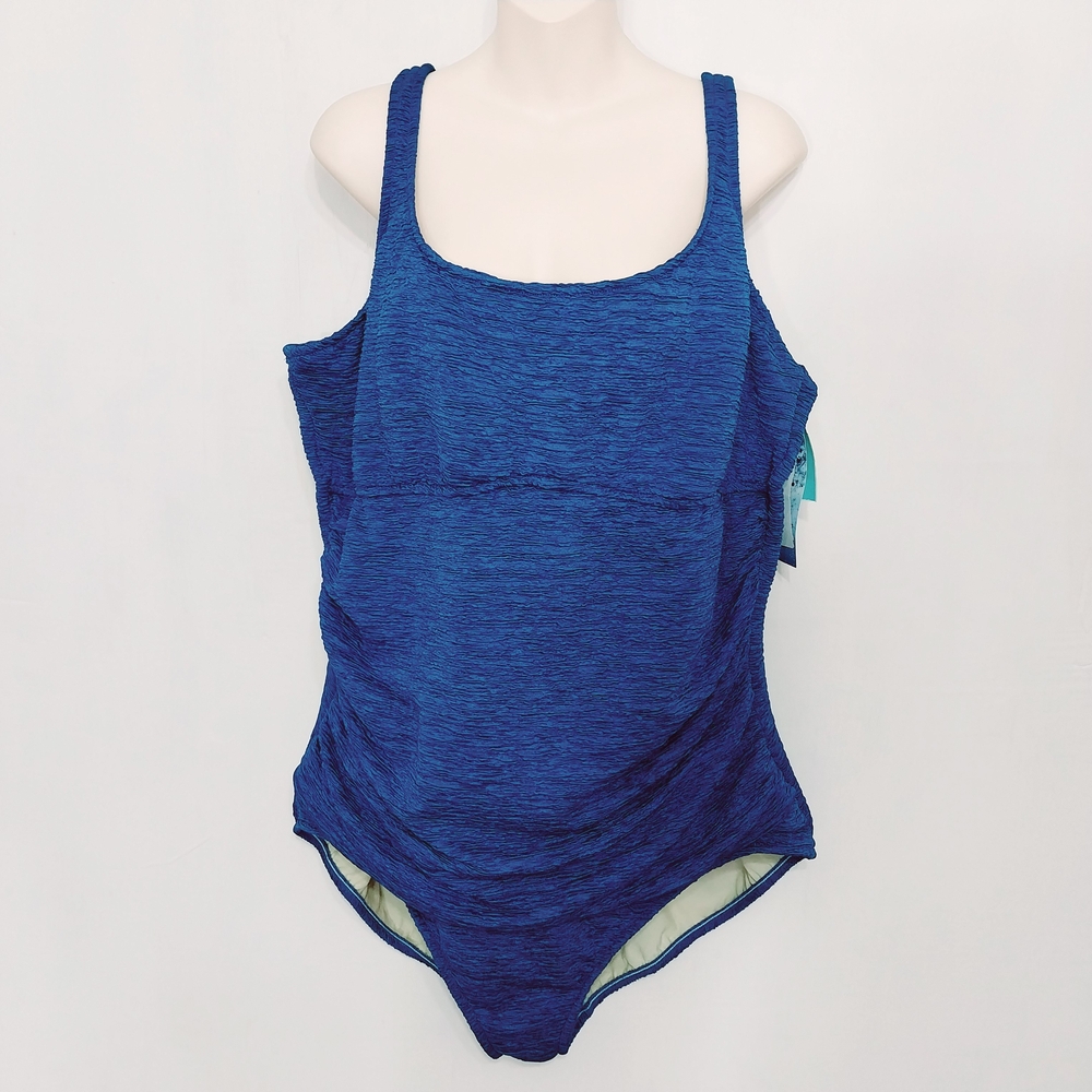 🔵BOGO FREE🔵 NWT Swim & Sweat Blue One Piece Swim Suit SZ 26W